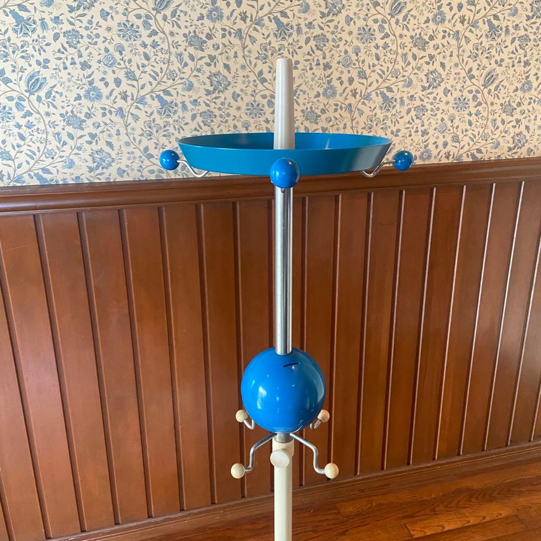 70’s スペースエイジ　ポールハンガー　昭和レトロ　貯金箱付き　当時物