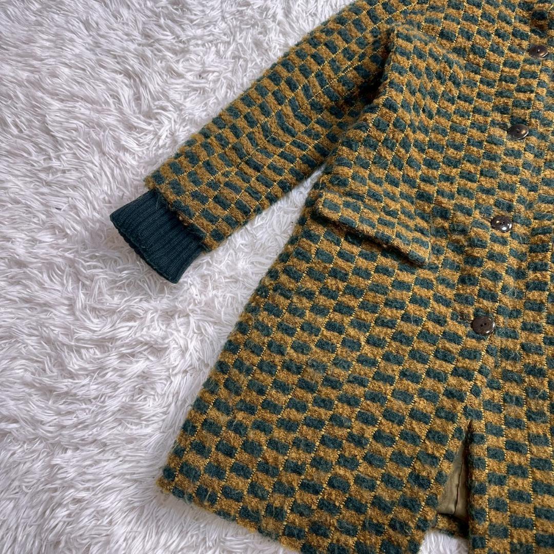 mina perhonen ミナペルホネン 総柄 ロングコート ダブルカラー