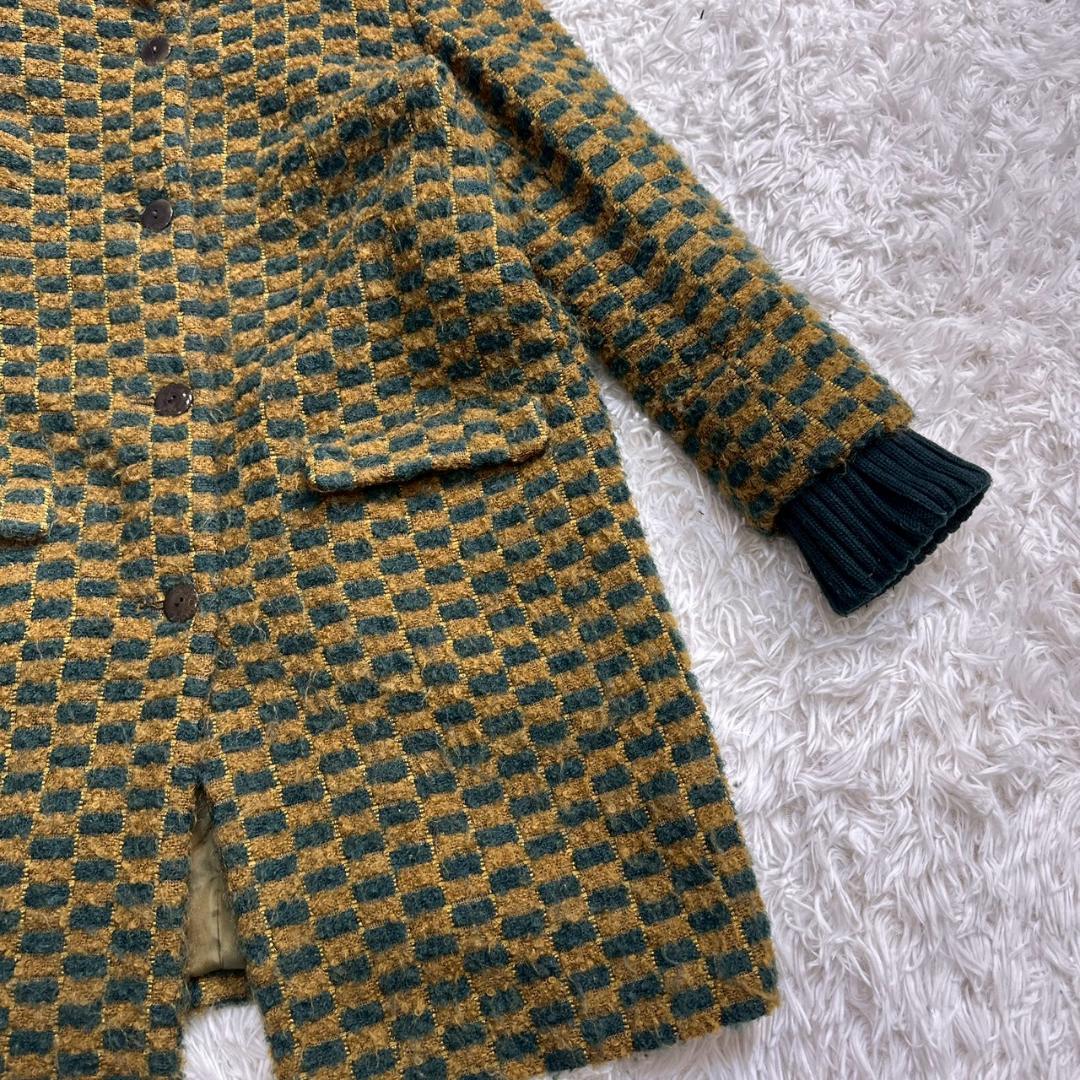 mina perhonen ミナペルホネン 総柄 ロングコート ダブルカラー