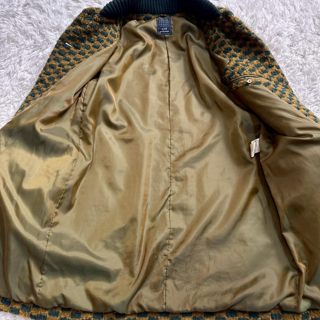 mina perhonen ミナペルホネン 総柄 ロングコート ダブルカラー