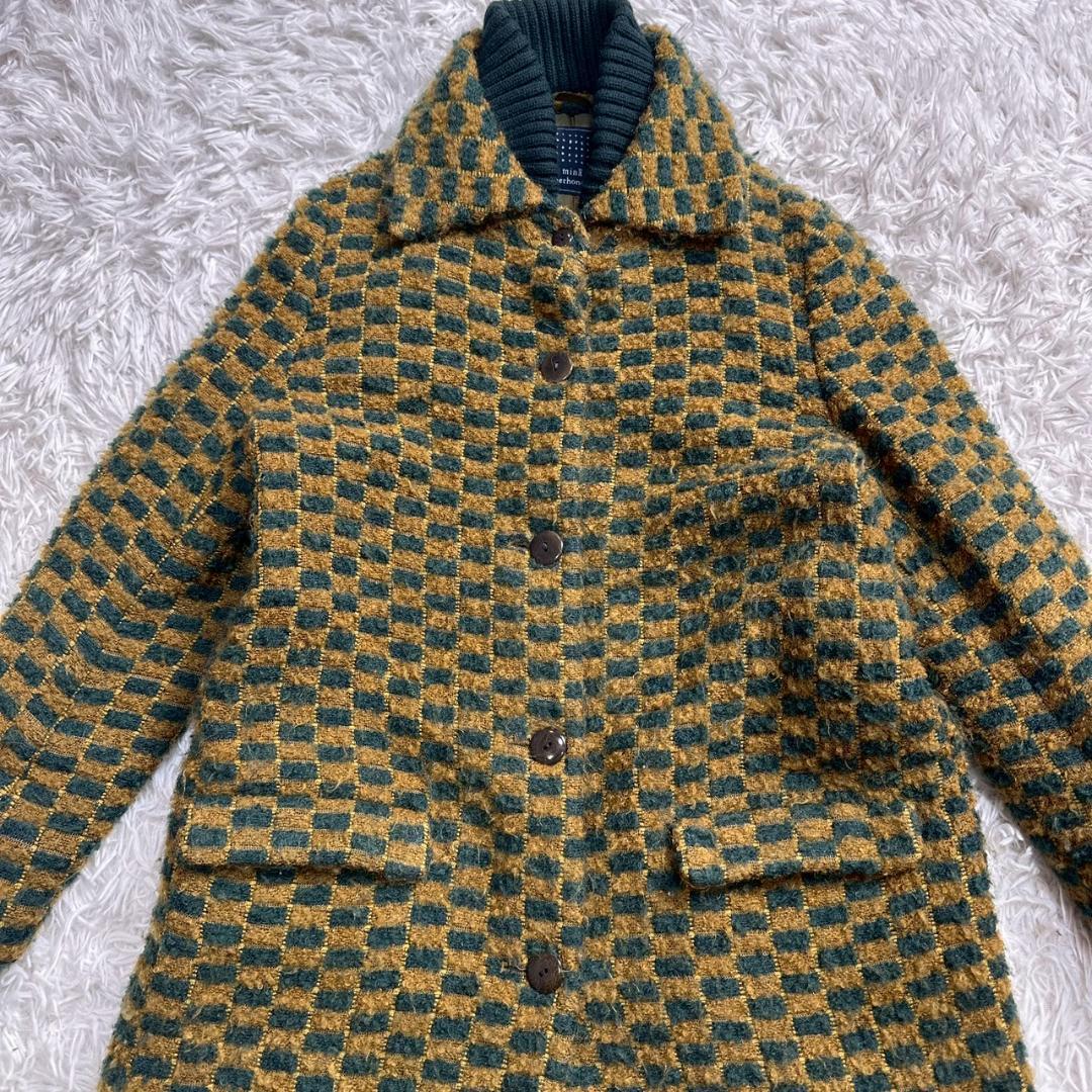 mina perhonen ミナペルホネン 総柄 ロングコート ダブルカラー