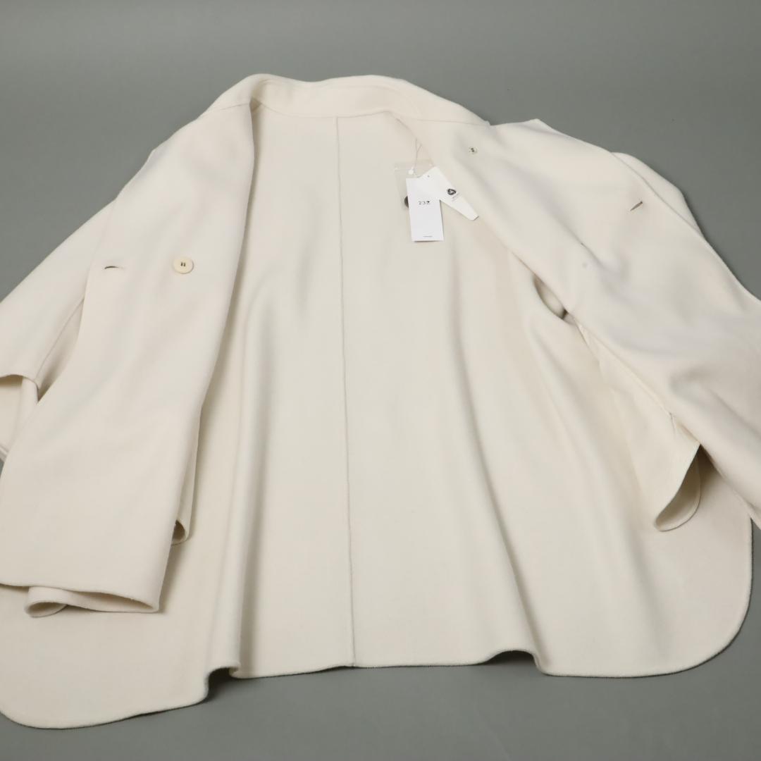 254 新品 今季 23区 ウールライトリバー ポンチョシルエットコート 38