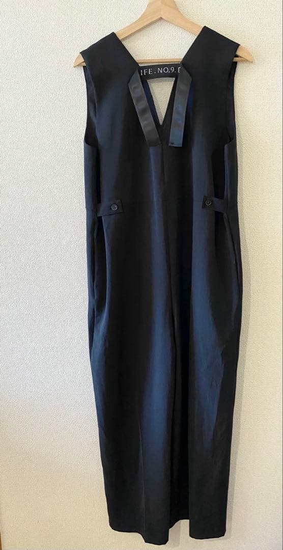 【美品】エイミーロウ バックロゴテープオールインワン ブラック 黒