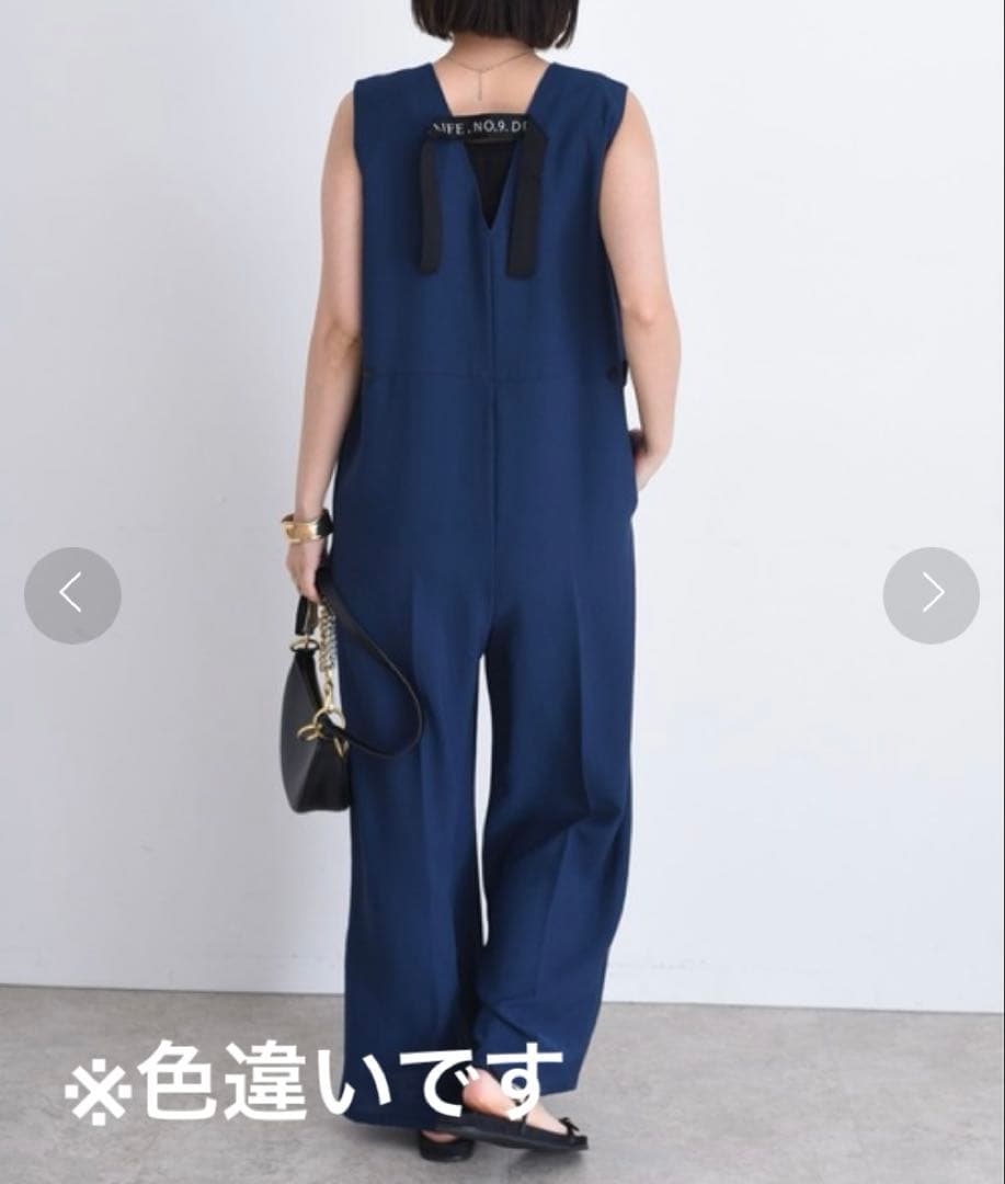 【美品】エイミーロウ バックロゴテープオールインワン ブラック 黒