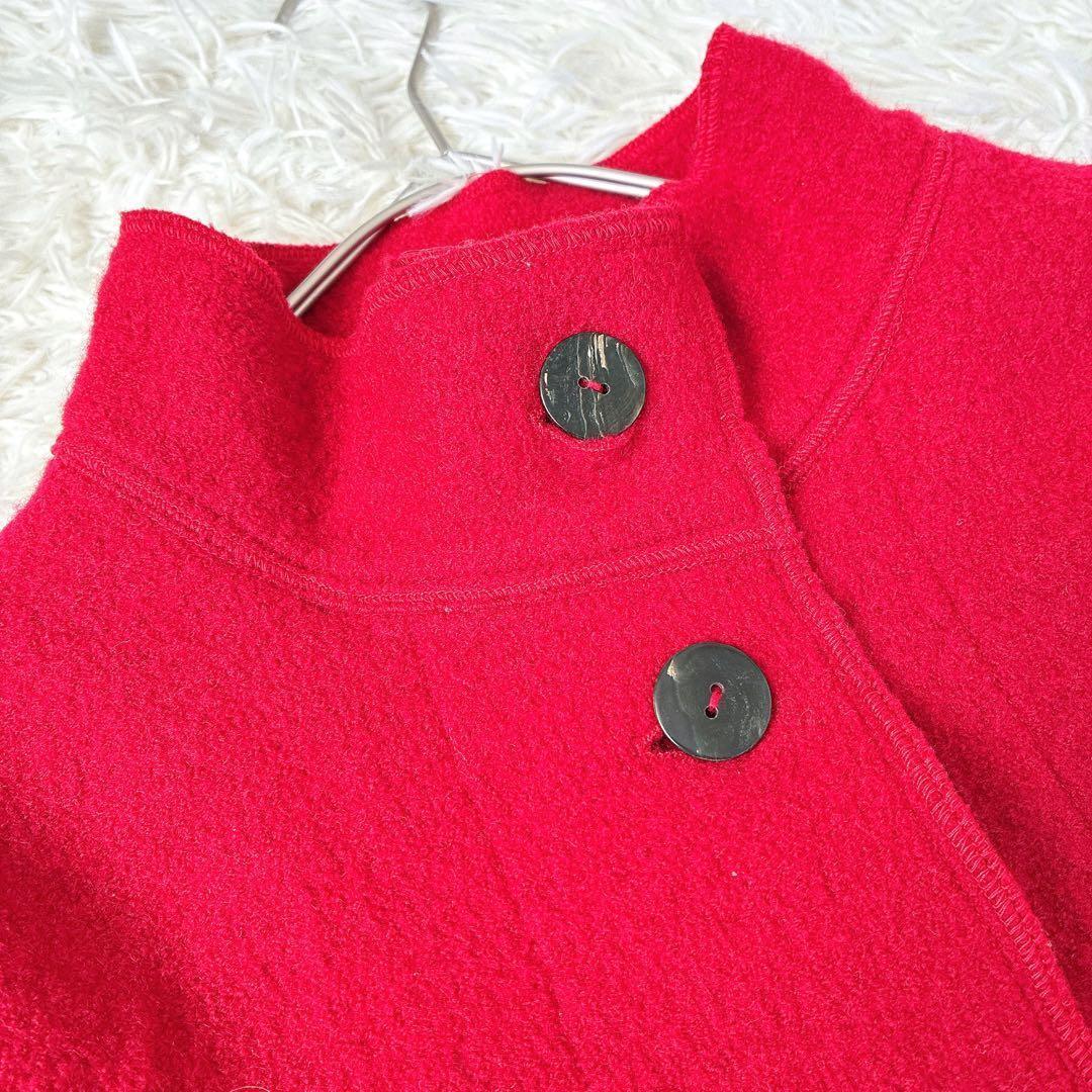 ヤッコマリカルド　ウールフェルトショート丈ジャケット　レッド　アウター　コート