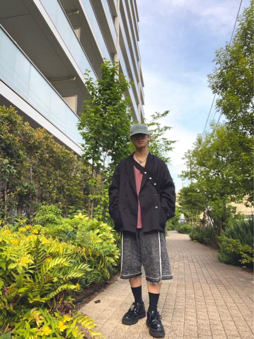 Casper John レイヤードテーラードジャケット ブラック Mサイズ