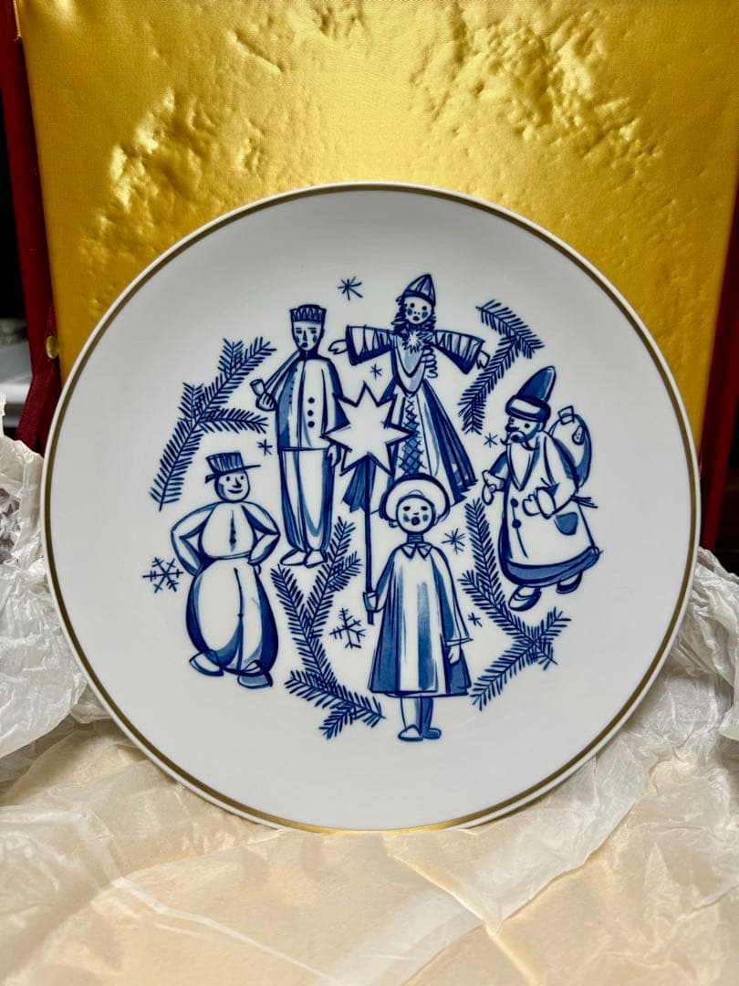 マイセン MEISSEN クリスマスプレート 飾り皿 25.5cm 箱付