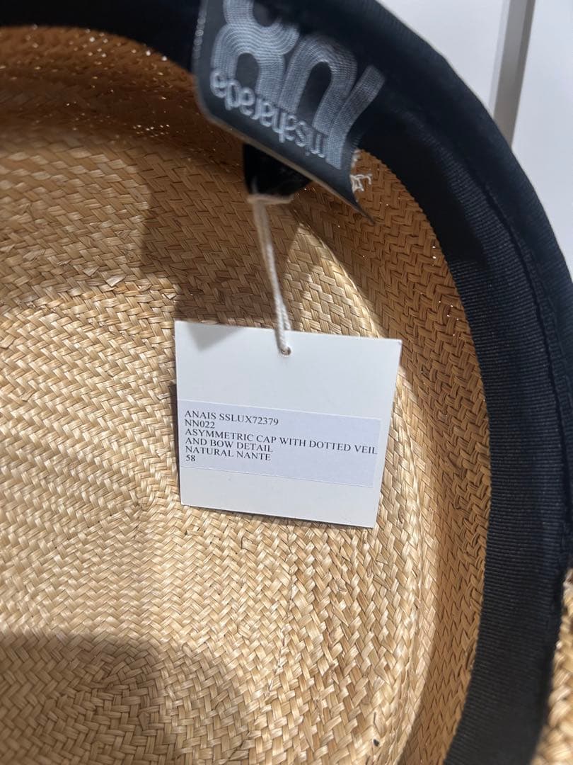 新品ミサハラダ　チュールリボンハット