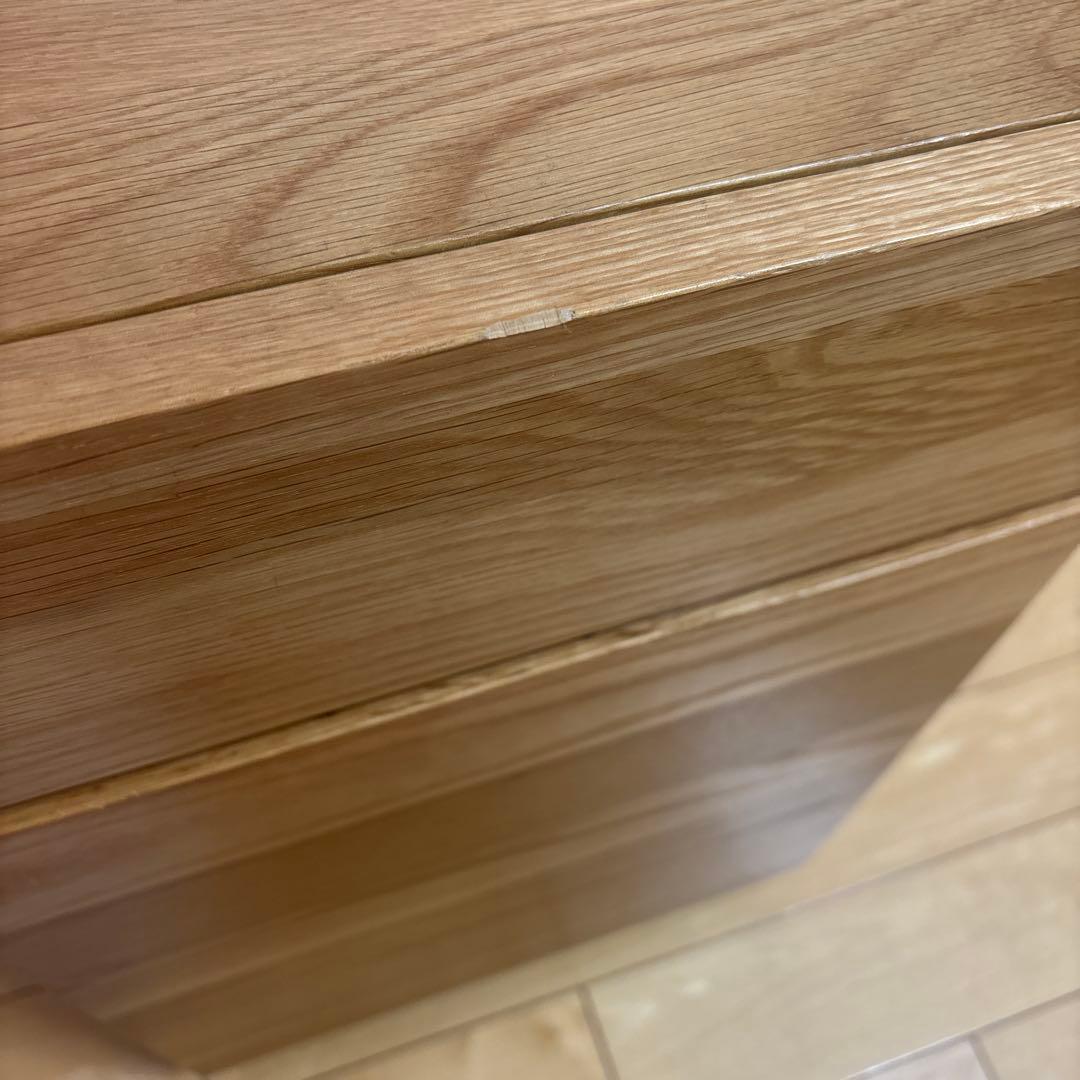 無印良品　無垢材デスクキャビネット　オーク材　学習机