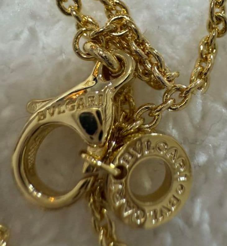 新品 ネックレス 18k ビーゼロ ピンクゴールド　ストーン付き