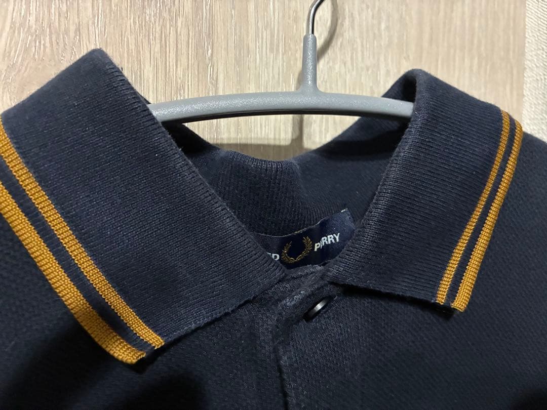 フレッドペリー ネイビー 長袖ポロシャツ