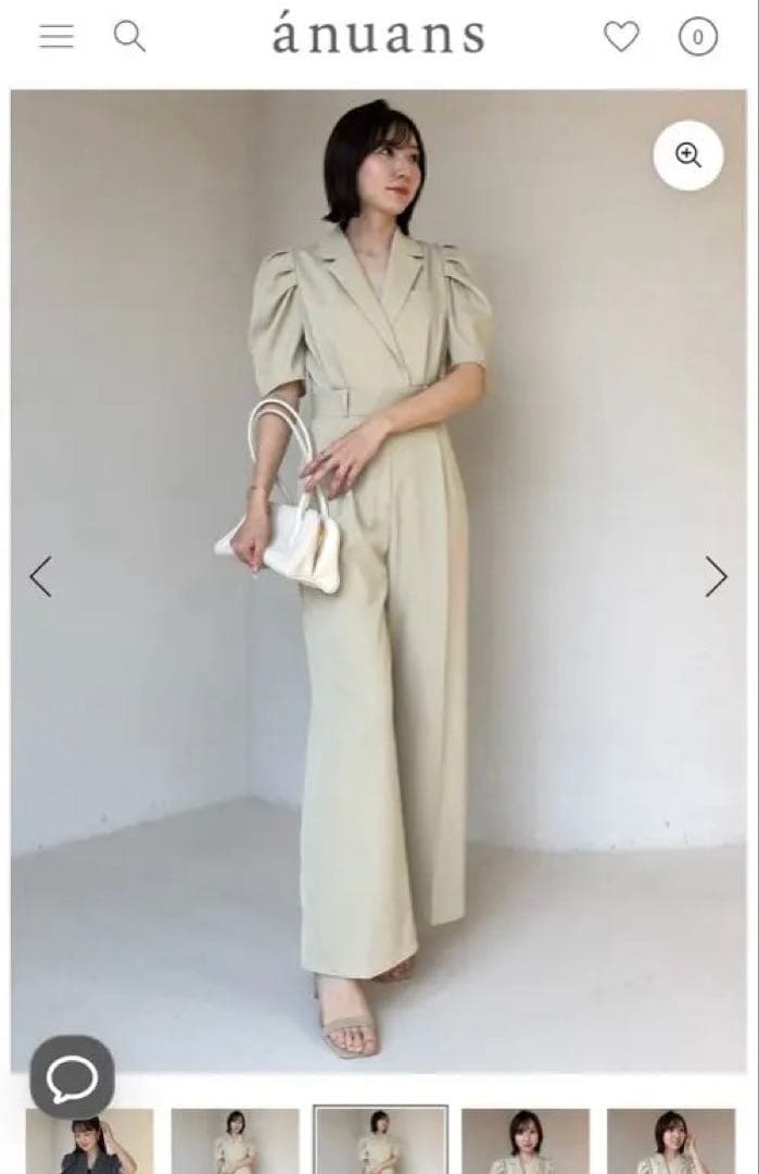 タックスリーブテーラードオールインワン