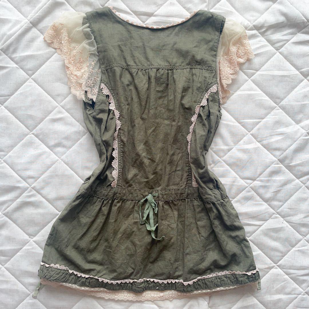 なー 2点 axes femme レースフリルベストチュニック