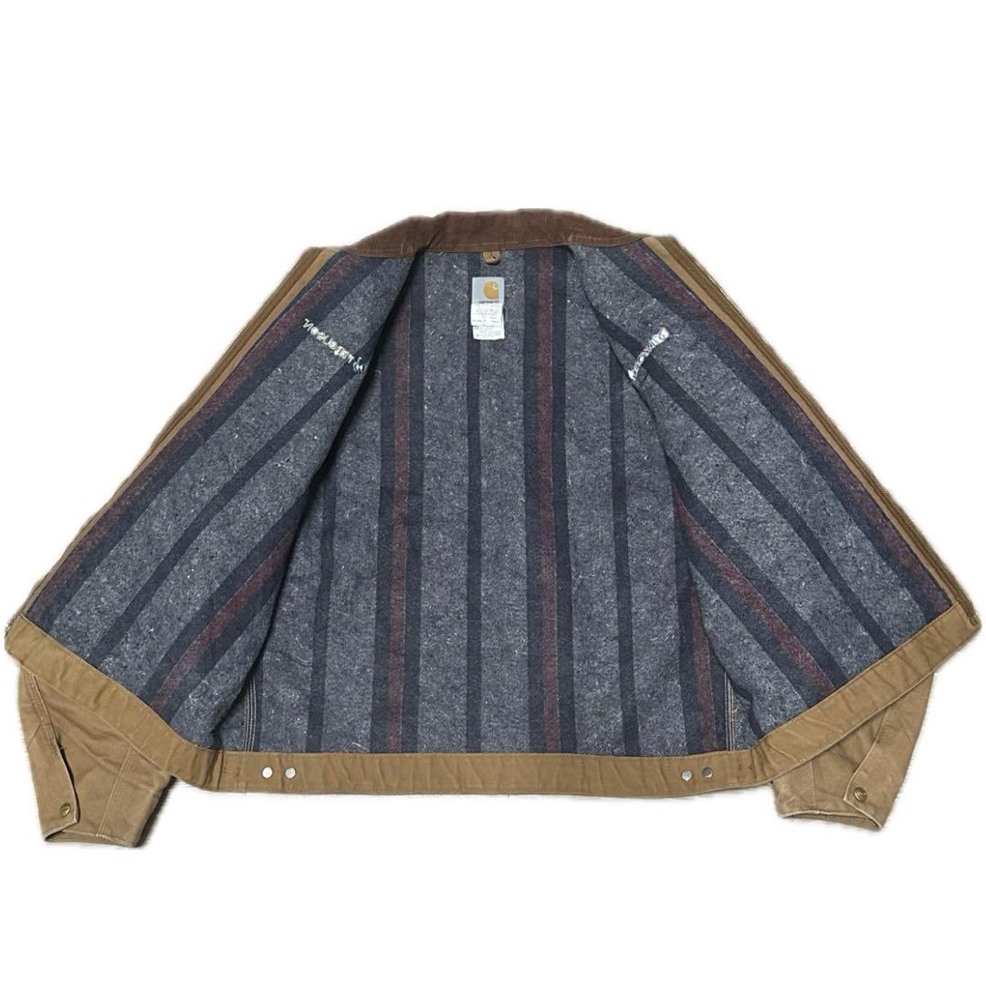 ビッグサイズ Carhartt デトロイトジャケット 企業ロゴ ダックUSA製