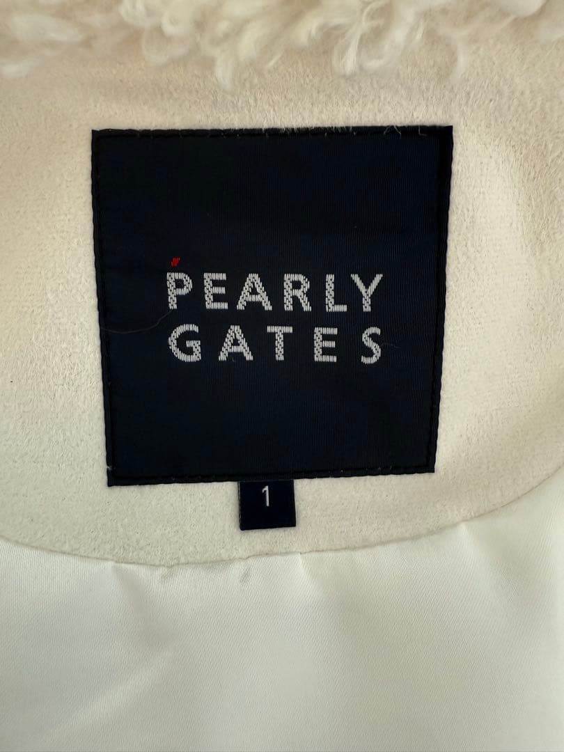 【美品】PEARLY GATES ホワイトファーベスト ゴルフウェア サイズ1