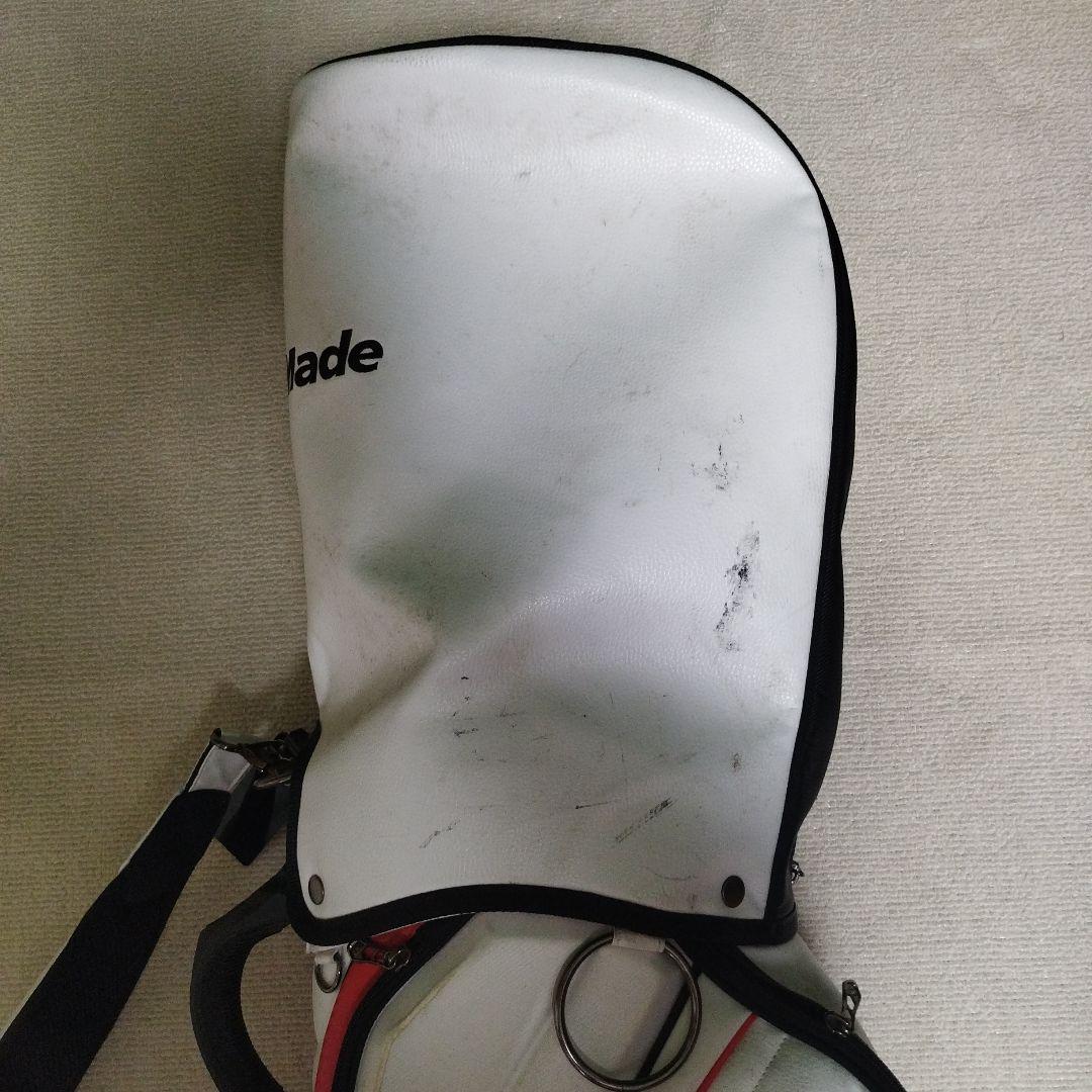 TaylorMade ゴルフキャディバッグ ホワイト/レッド　※汚れあり