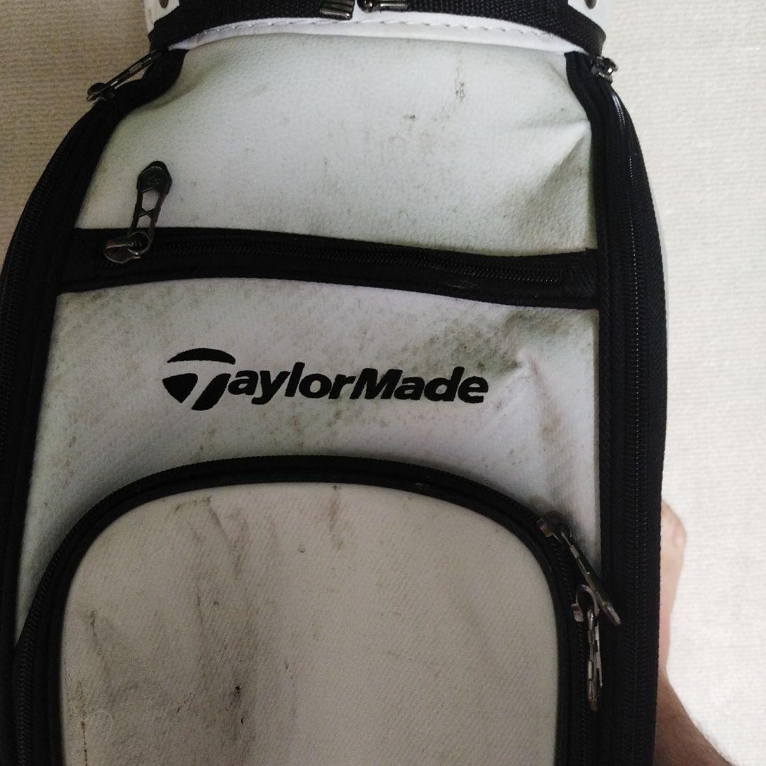 TaylorMade ゴルフキャディバッグ ホワイト/レッド　※汚れあり