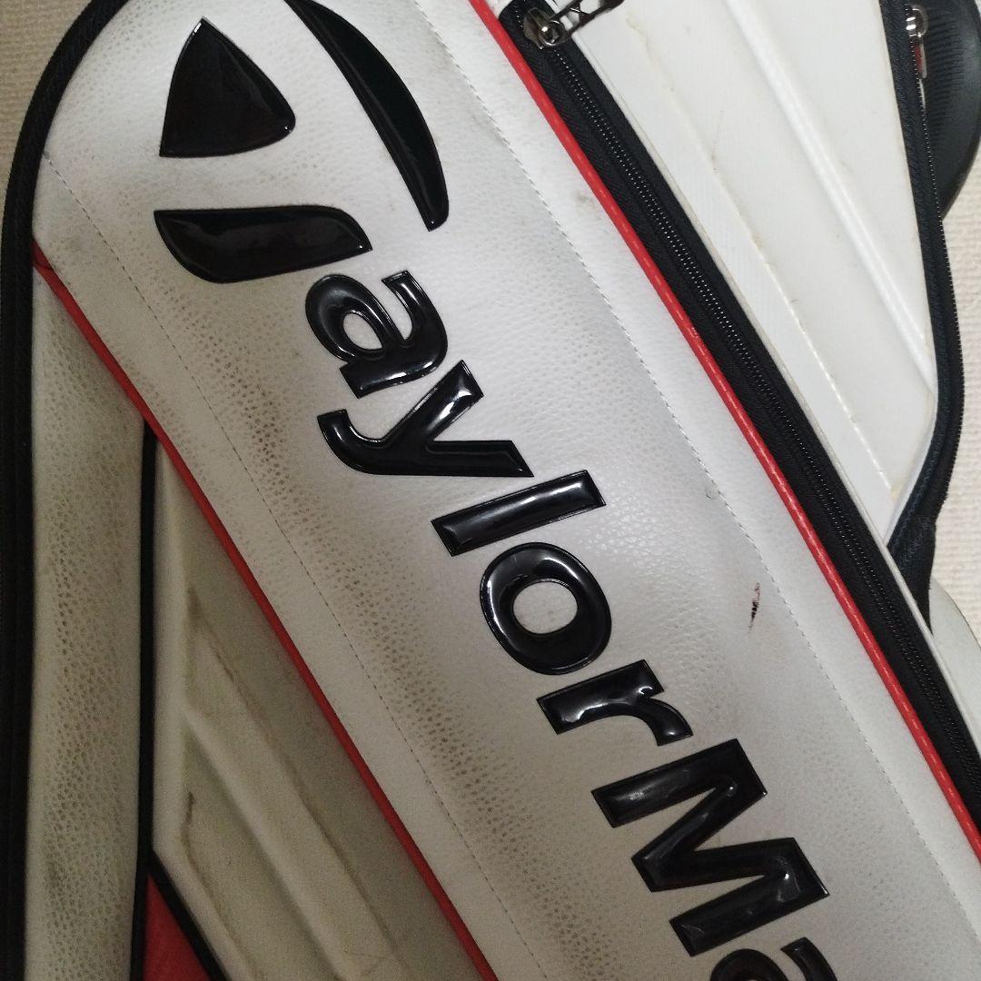 TaylorMade ゴルフキャディバッグ ホワイト/レッド　※汚れあり
