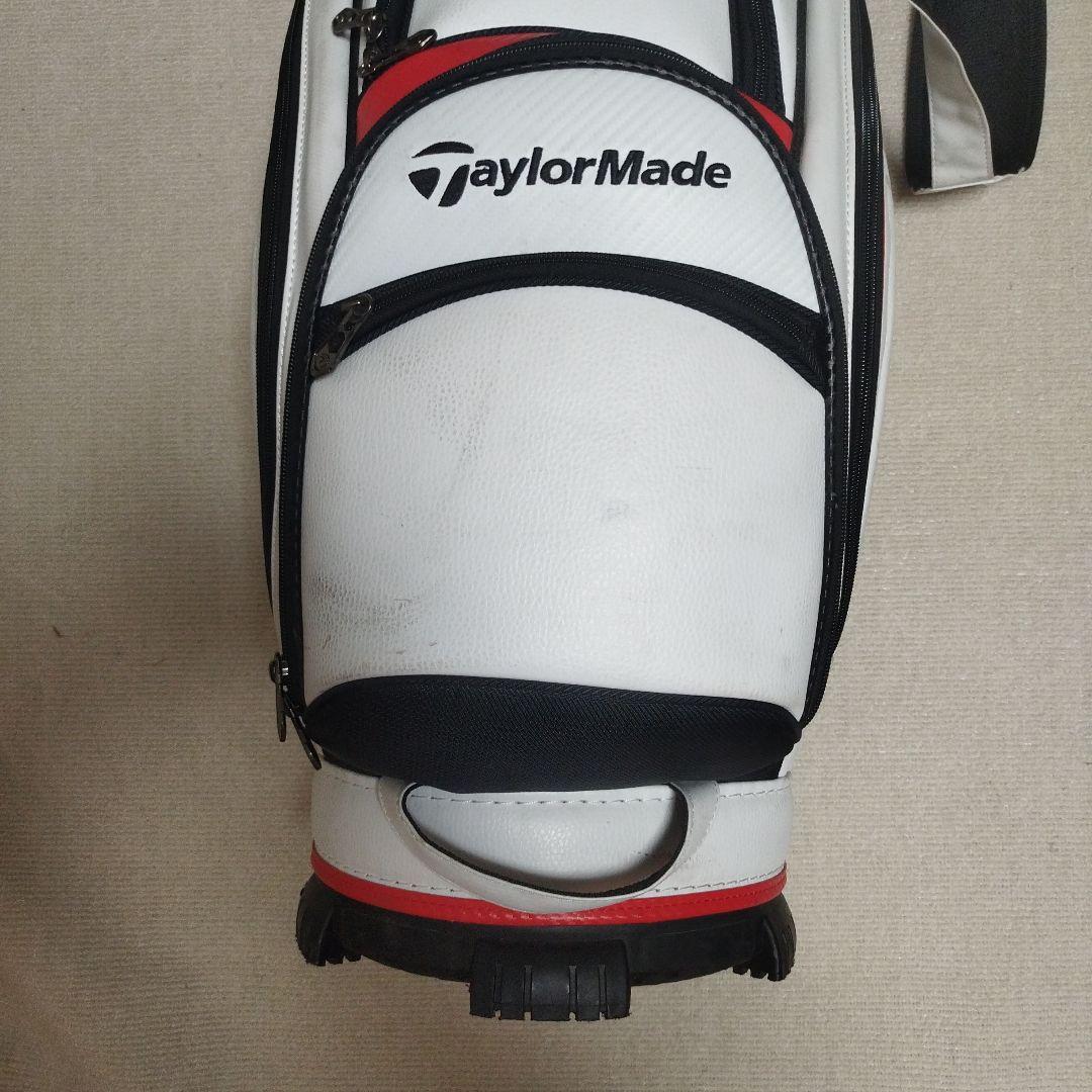 TaylorMade ゴルフキャディバッグ ホワイト/レッド　※汚れあり