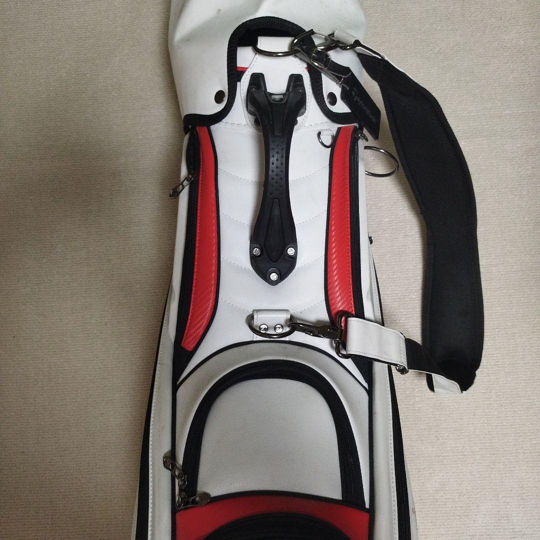 TaylorMade ゴルフキャディバッグ ホワイト/レッド　※汚れあり