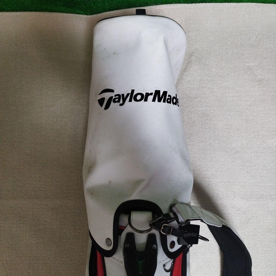 TaylorMade ゴルフキャディバッグ ホワイト/レッド　※汚れあり