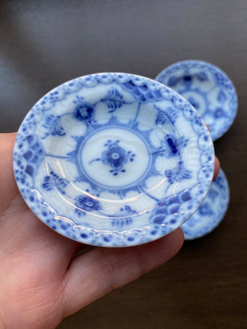 と*ん様 ロイヤルコペンハーゲンブルーフルーテッドハーフレース1/504 の4枚