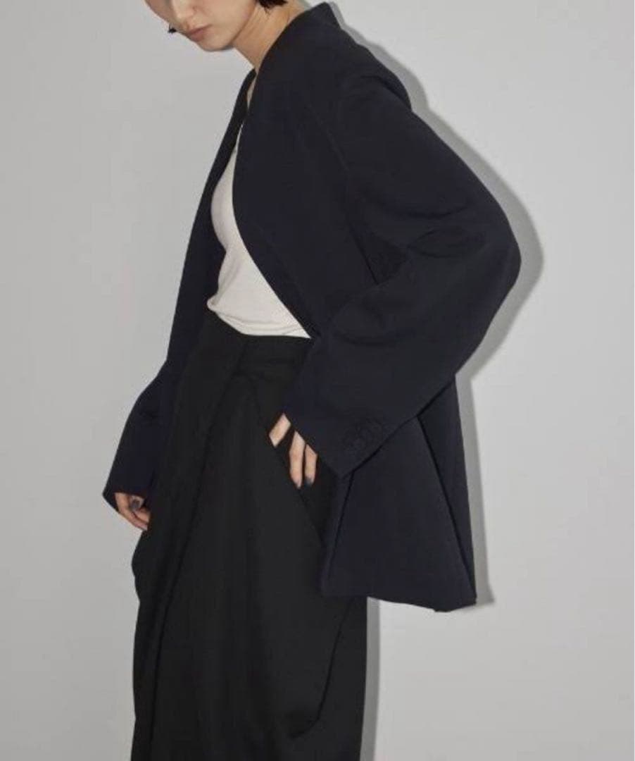 TODAYFUL Collarless Twill JK 38 ブラック