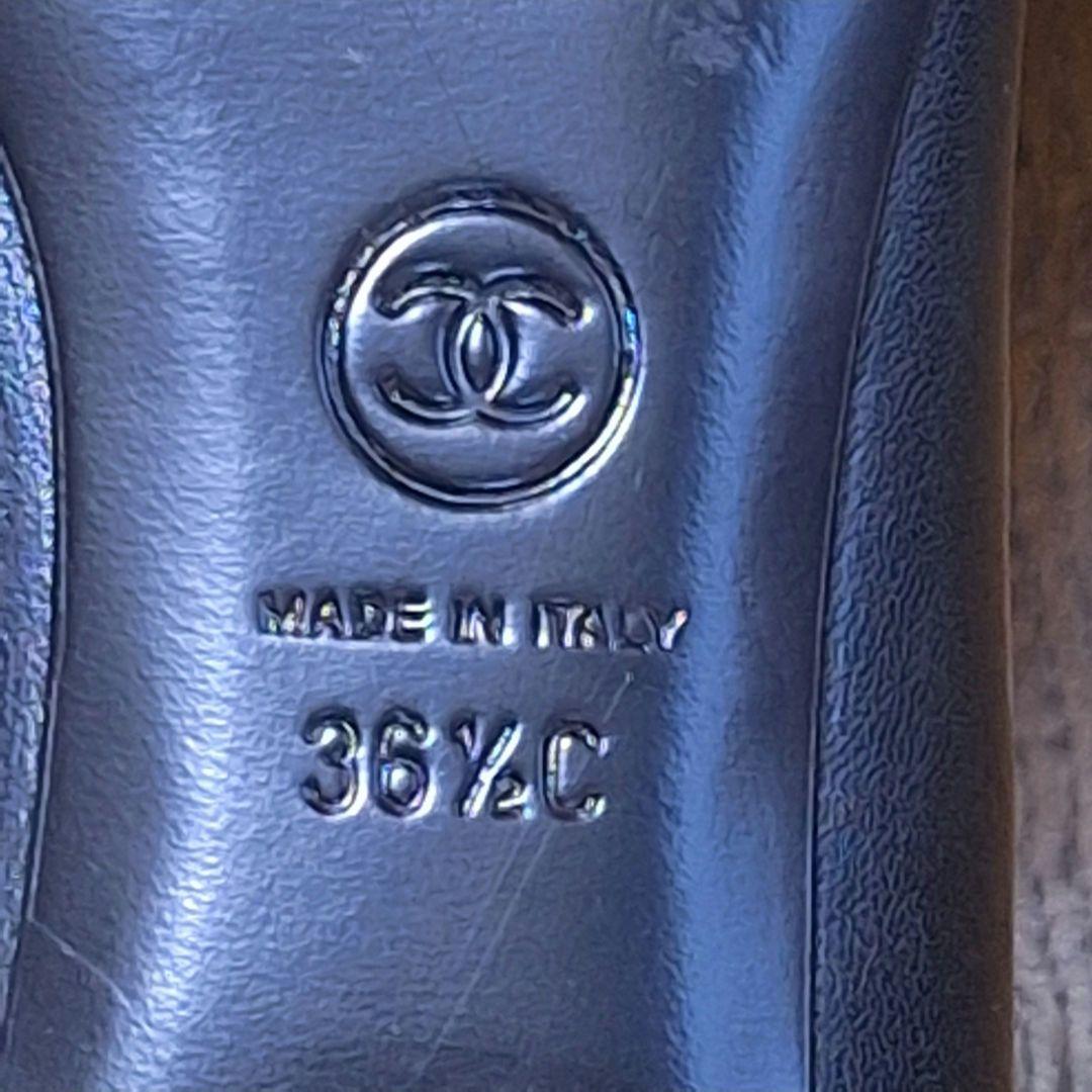 CHANEL ココマーク レザーパンプス 黒 36.5 イタリア製 G30239