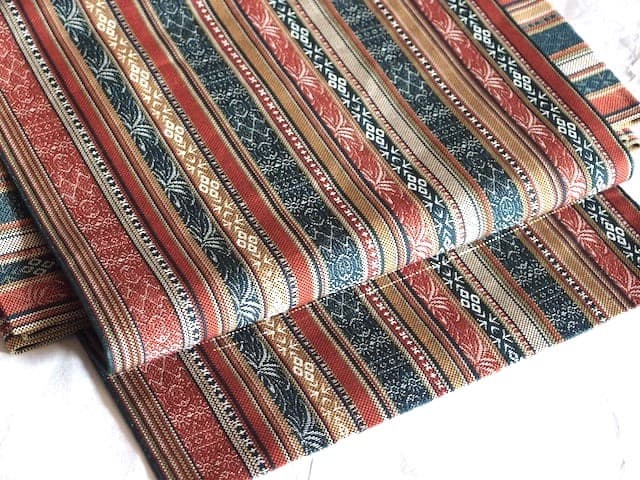 専用　未使用　織りの八寸名古屋帯（縞に抽象唐草文）正絹美品
