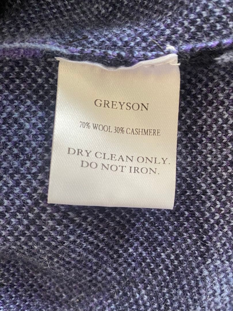 グレイソンGREYSON ウール&カシミア　ニット　ゴルフウェア　メンズ