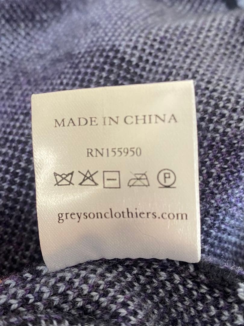 グレイソンGREYSON ウール&カシミア　ニット　ゴルフウェア　メンズ