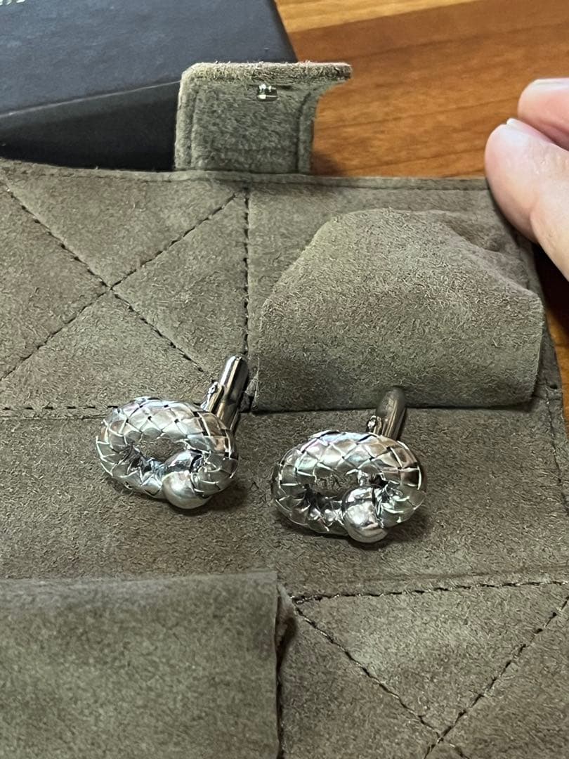 ボッテガ カフリンクス イントレチャート SV925 財布 カフス 美品 トート