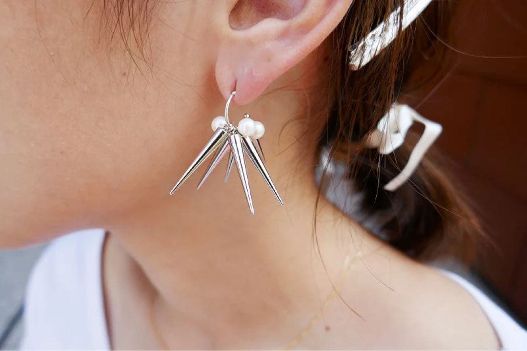 最終値下e.m. スパイクパールピアス 1901-AP583