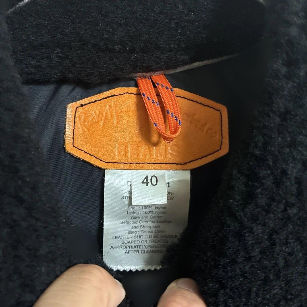 ロッキーマウンテンフェザーベッド ビームス ダウンベスト ブラック 40