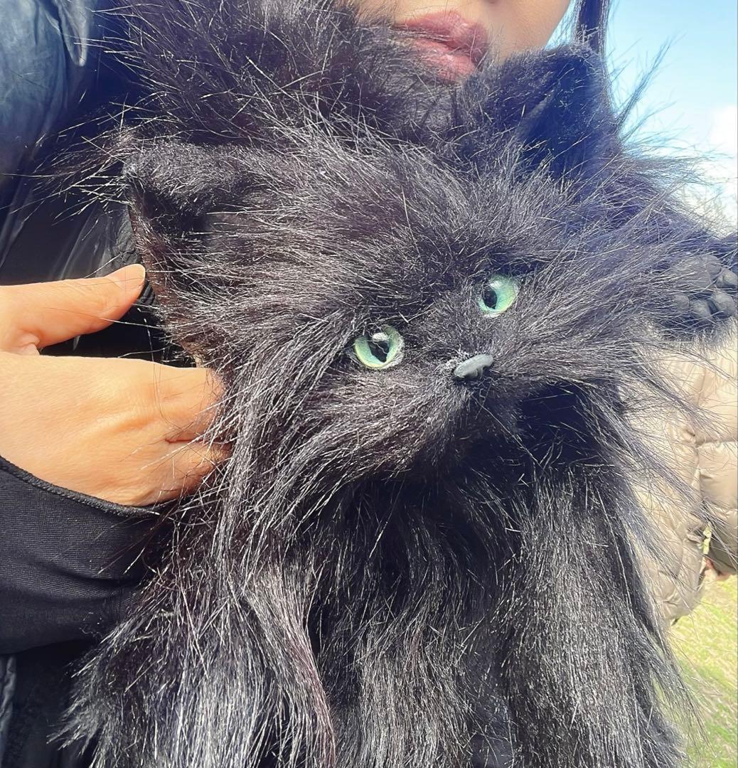 ユ*ロ様 黒猫マフラー フェイクファー