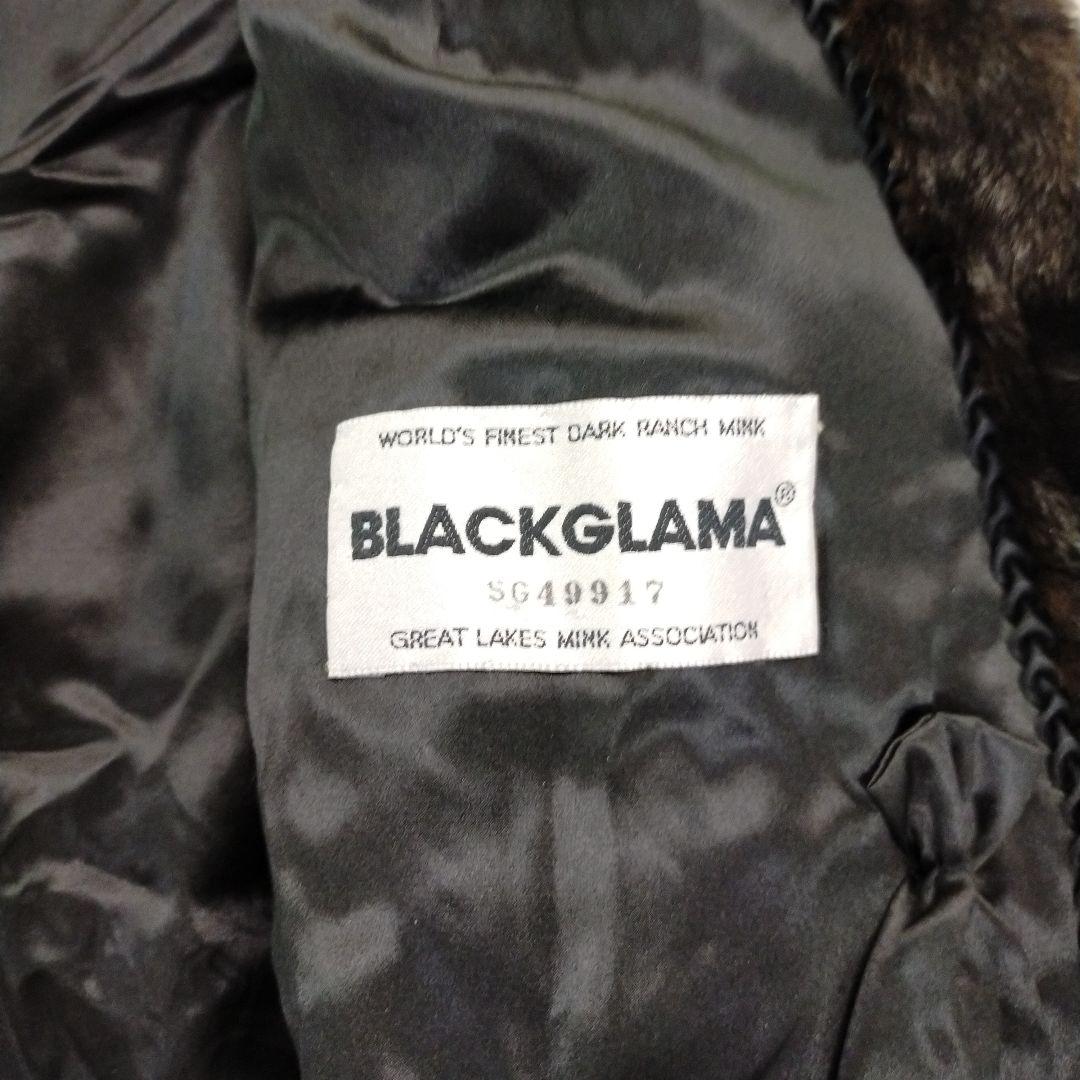 P1-5S/BLACK GLAMA/11/ミンク/毛皮コート