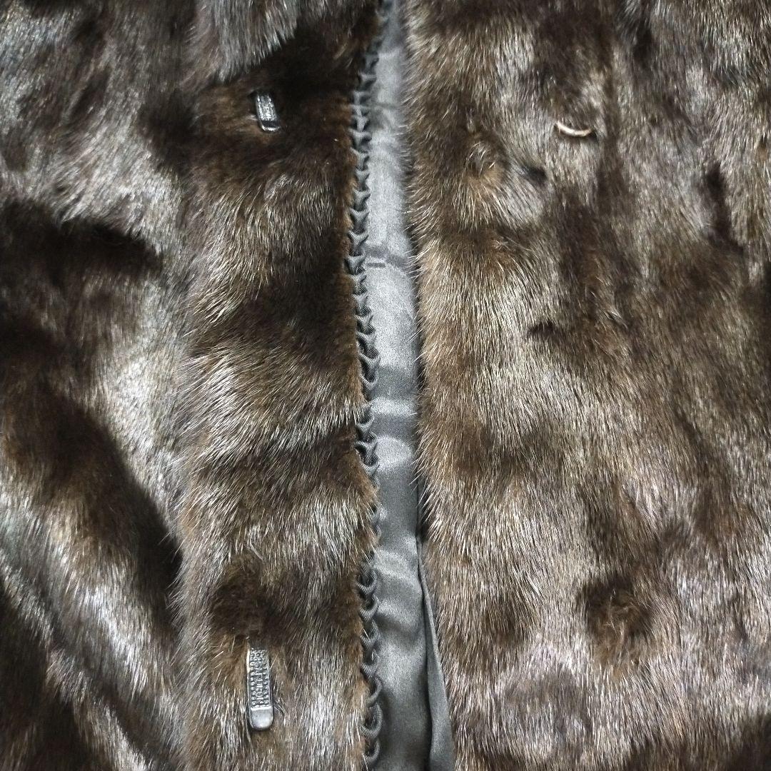 P1-5S/BLACK GLAMA/11/ミンク/毛皮コート