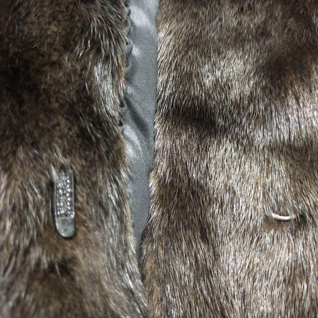 P1-5S/BLACK GLAMA/11/ミンク/毛皮コート