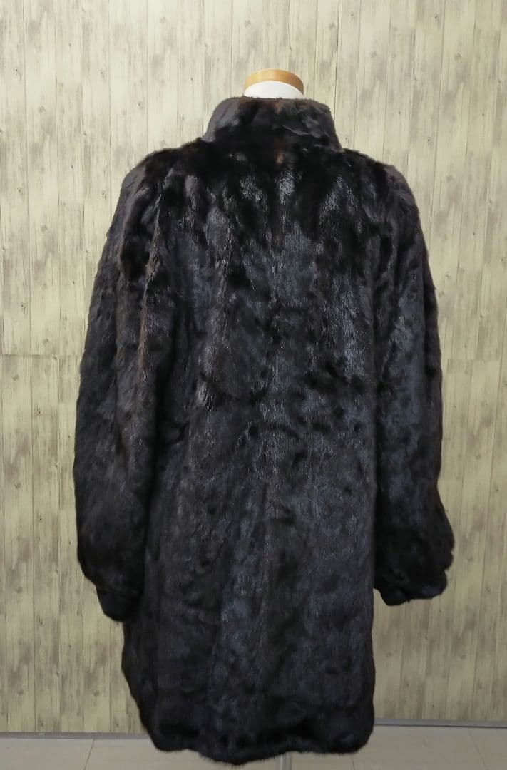 P1-5S/BLACK GLAMA/11/ミンク/毛皮コート