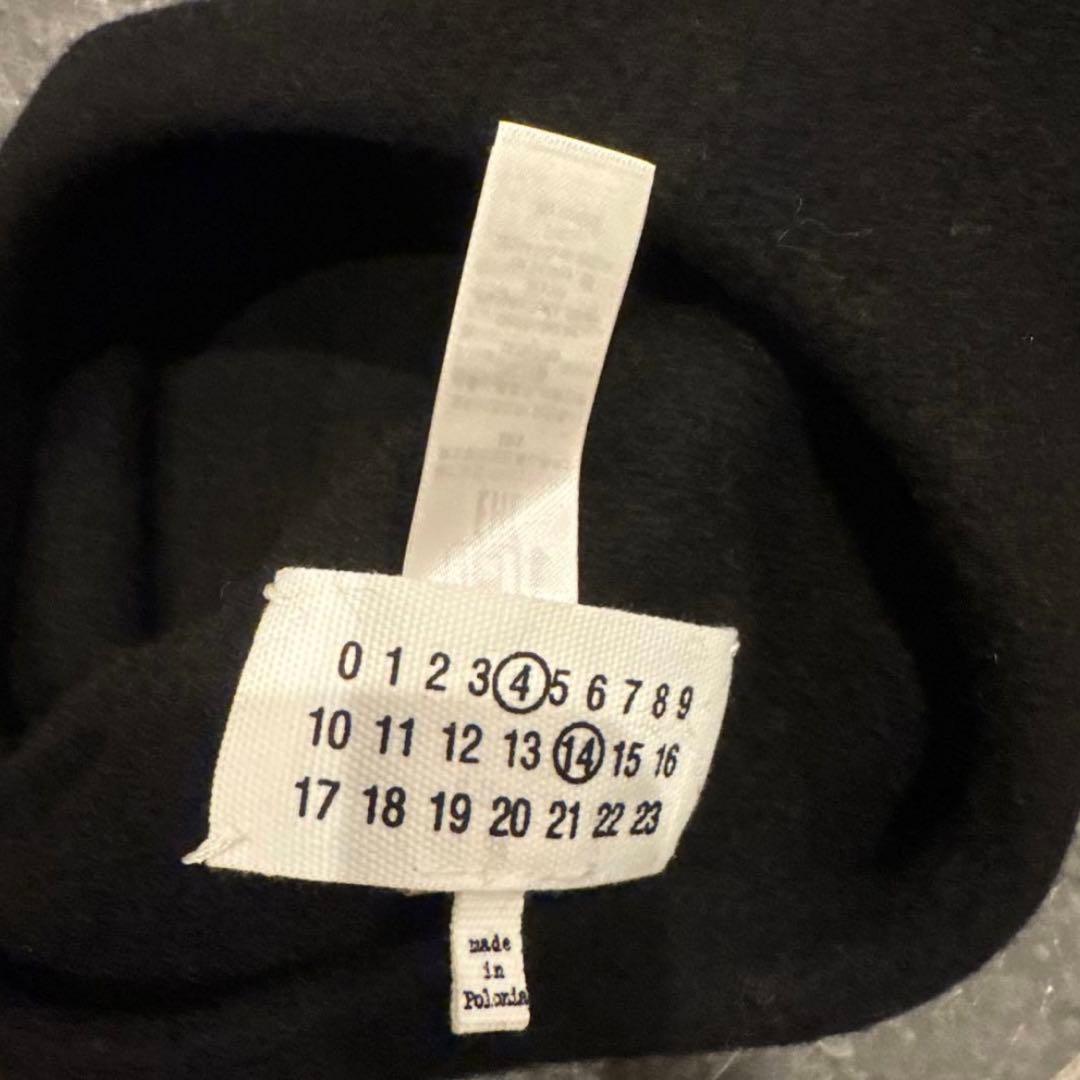 MAISON MARGIELA ブラック ベレー帽 メゾンマルジェラ 黒 S