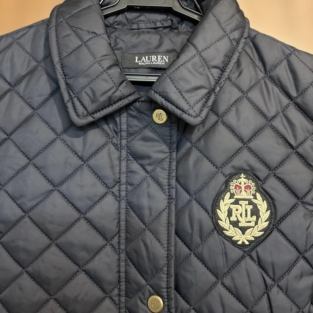【美品】Lauren RalphLauren キルティングダウンベスト　ネイビー