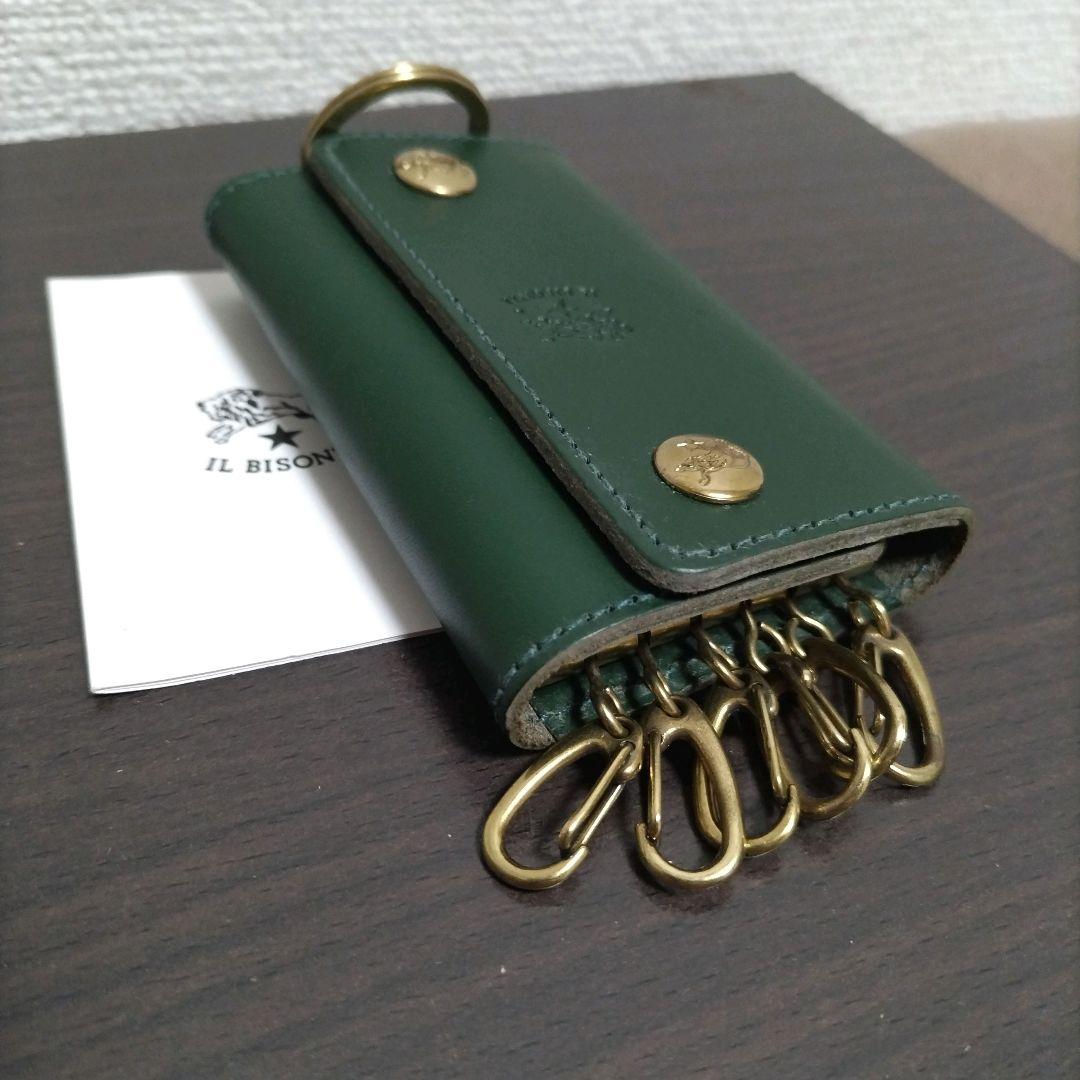 新品 イルビゾンテ 本革 キーケース キーホルダー 6連 ヴェルデ グリーン