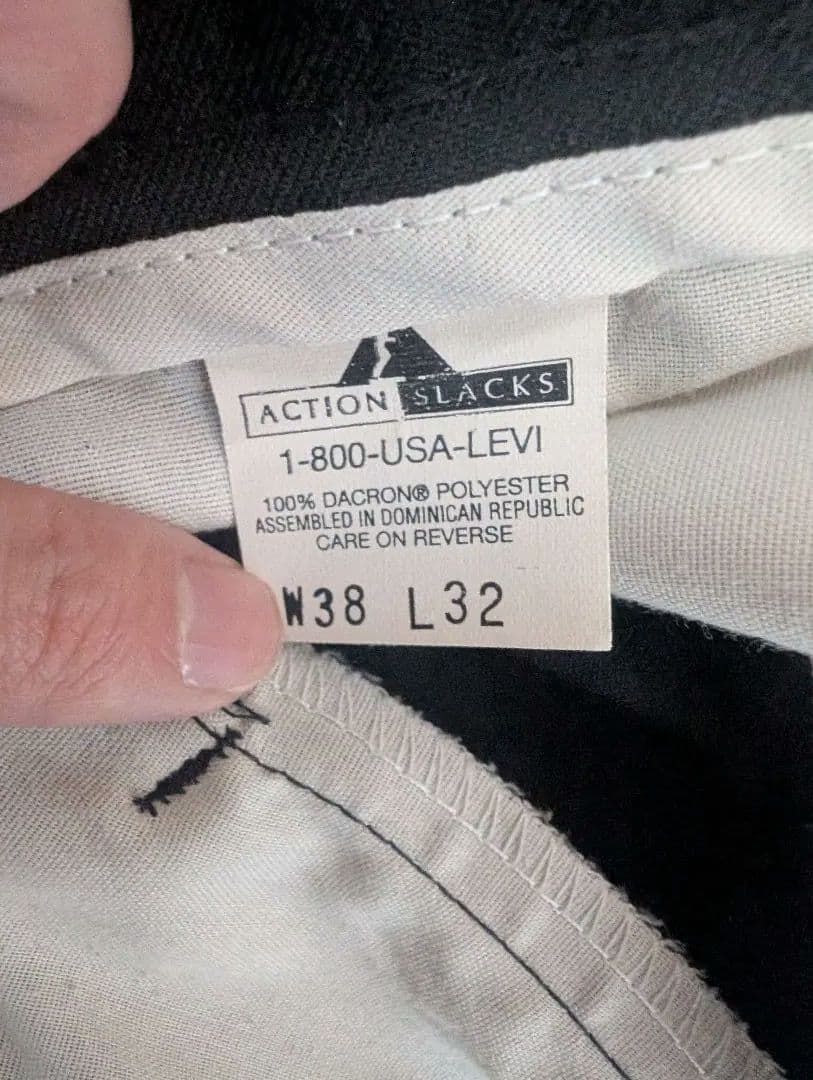 90s リーバイス　ACTION SLACKS 　w38 l32 ブラック