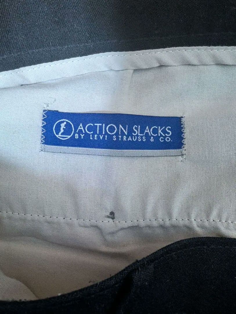 90s リーバイス　ACTION SLACKS 　w38 l32 ブラック
