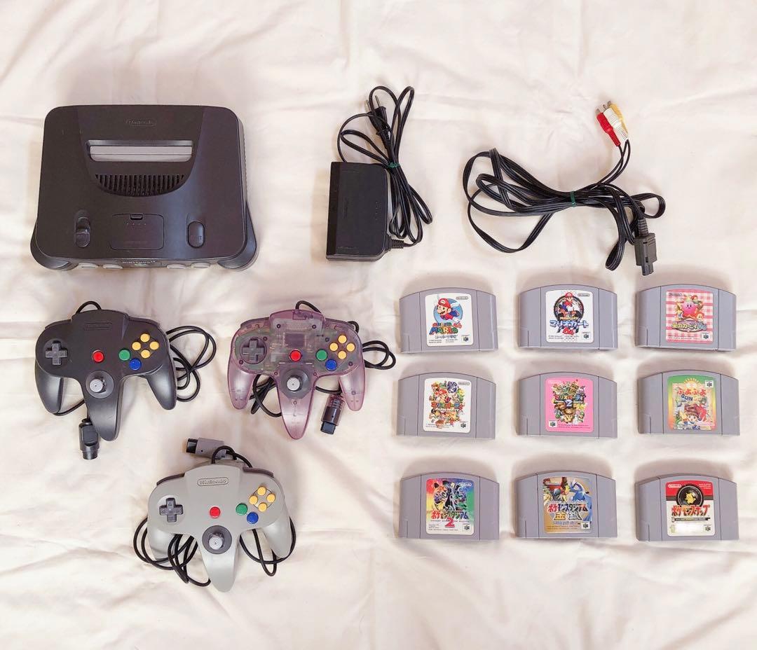 ニンテンドー６４ 本体セット ソフト9個 コントローラー3個