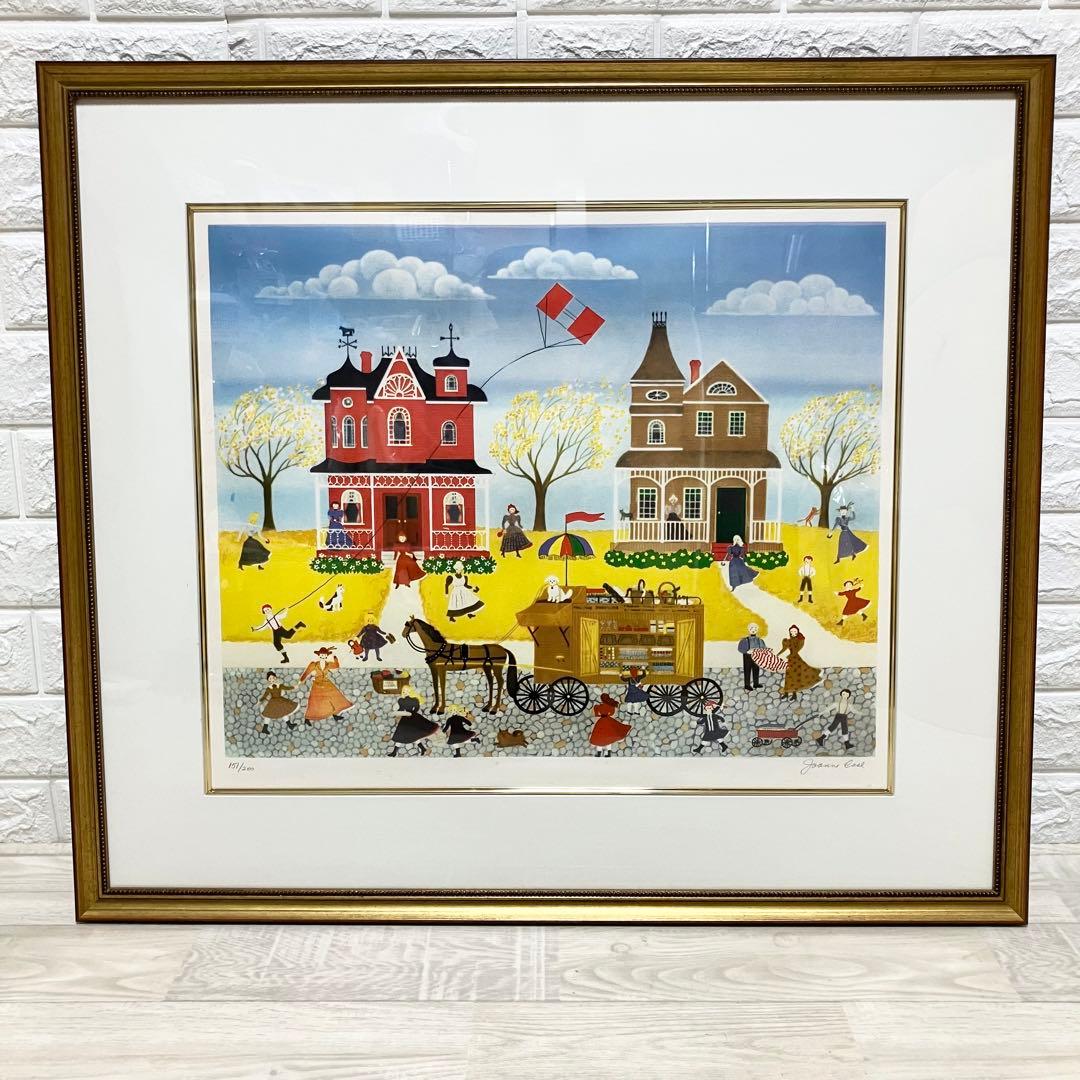 ジョアン・ケース作　「生地売りの商人」　版画　リトグラフ　限定200