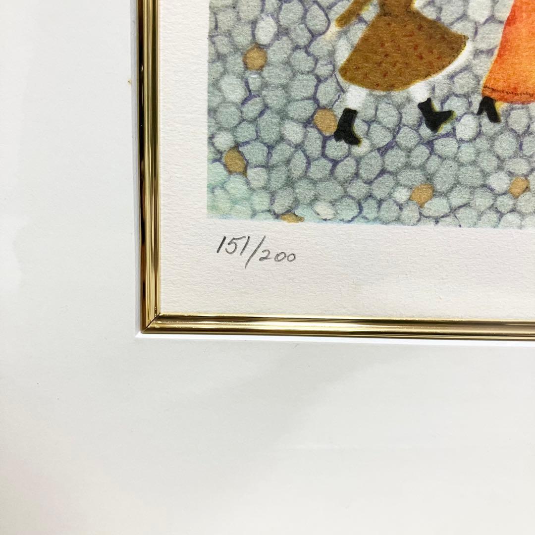 ジョアン・ケース作　「生地売りの商人」　版画　リトグラフ　限定200