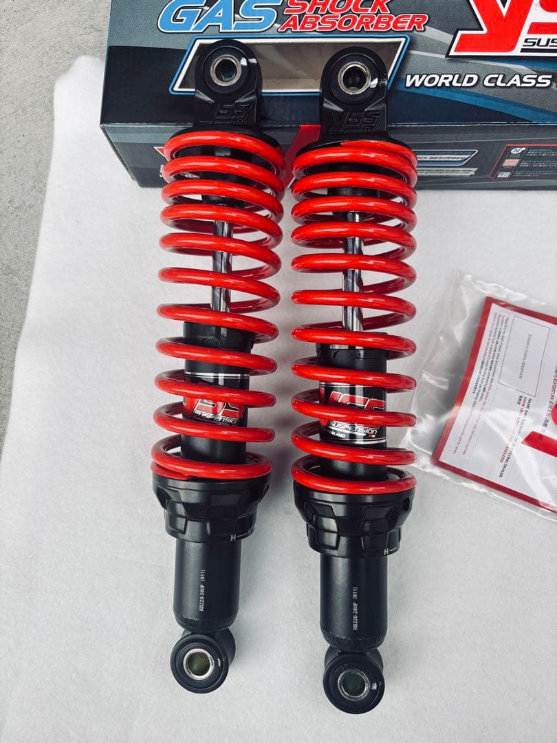 専用　YSS ショックアブソーバー 黒/赤　280 モンキーなど