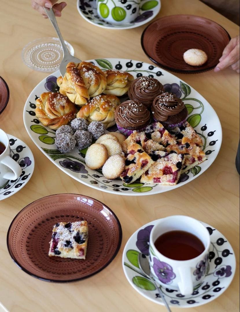 アラビア パラティッシ オーバルプレート サービングプラター 36cm パープル