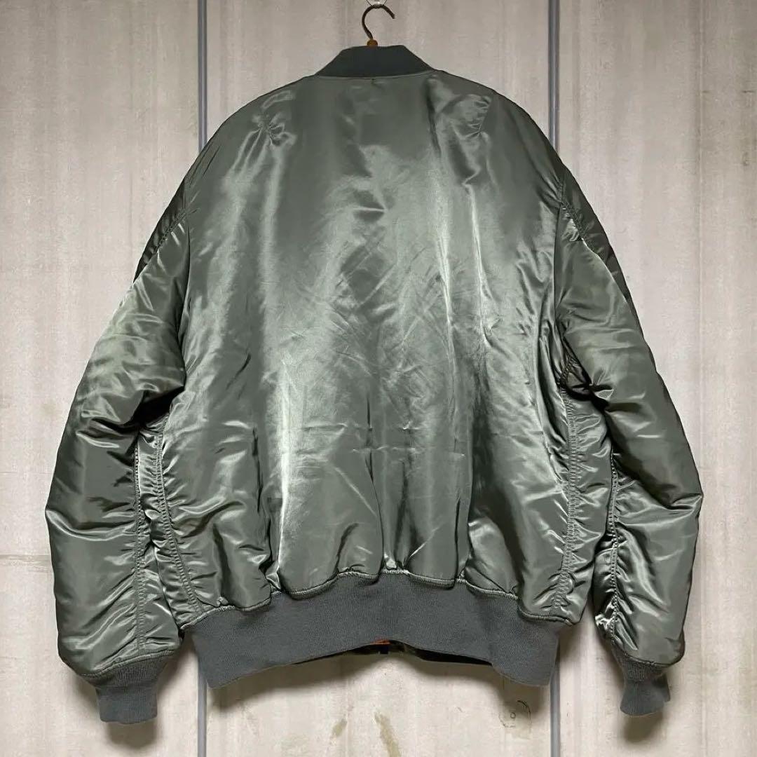 ビッグサイズ 5L★ALPHA MA-1ジャケット グリーン